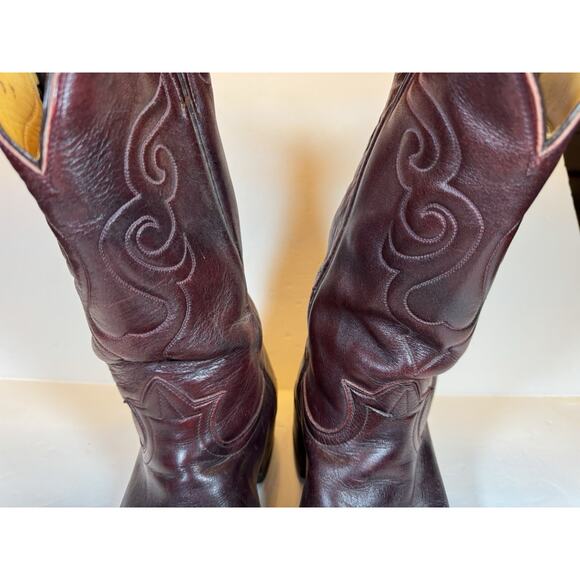 Size 12 D Tony Lama 2022 Brown Cowboy Boots Leather - Picture 5 of 14